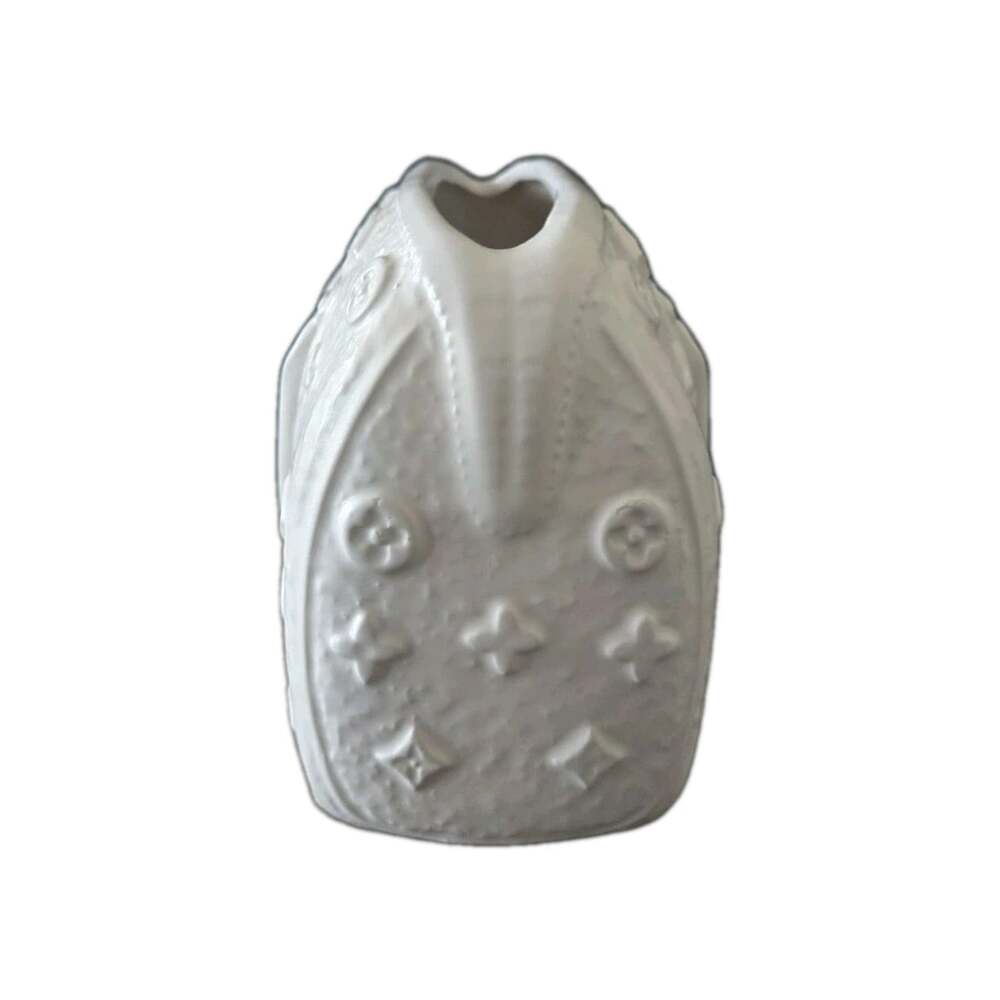 New White Louis Vuitton Purse Ceramic Indoor Planter Catus Succulent Pot Decor - Picture 3 of 5